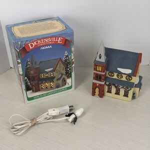 NOMA Dickensville Village Collectables "Porcelain Lighted Church" #6265 1994